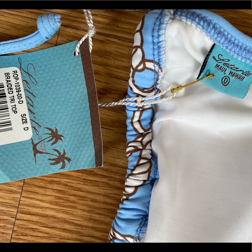 NWT letarte swim bikini top sz M scarf print - Picture 5 of 5